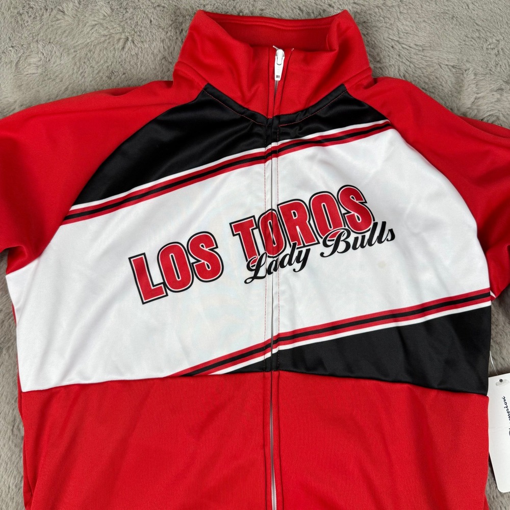 NWT Champion Track Jacket Los Toros Lady Bulls Cheer Full Zip Jacket Small Vtg - Picture 9 of 10